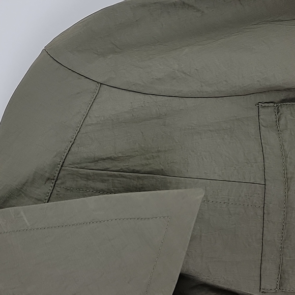 J.JILL snap front lined safari trench belted jacket in green size medium - Picture 5 of 10